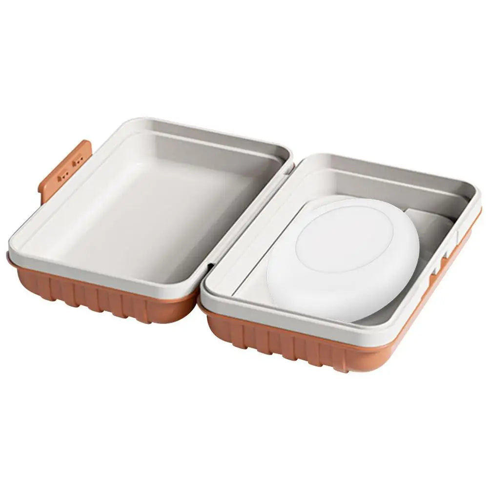 Boite à savon voyage rectangulaire orange