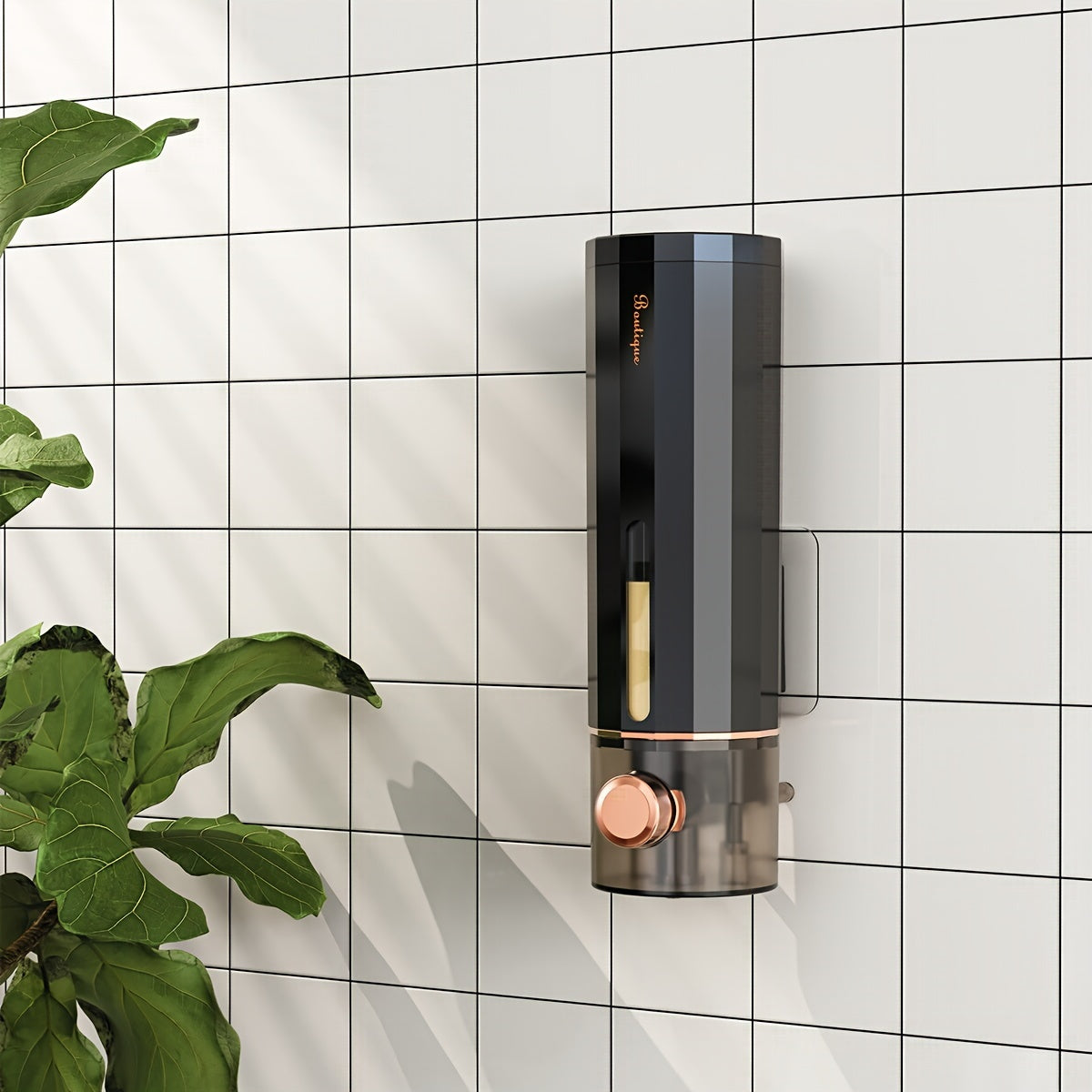 Distributeur de savon polygone, style contemporain, parfait pour les intérieurs tendance