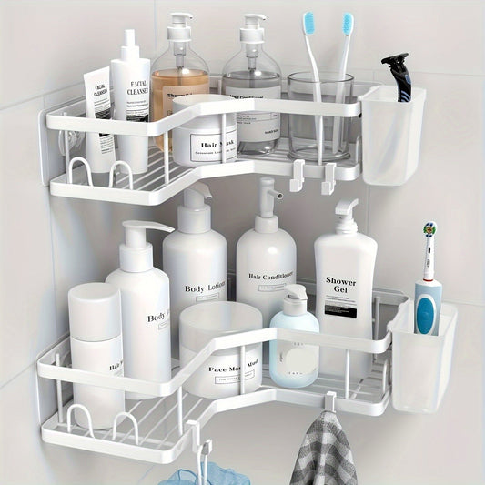 Étagère de douche en acier inoxydable, grande capacité de rangement