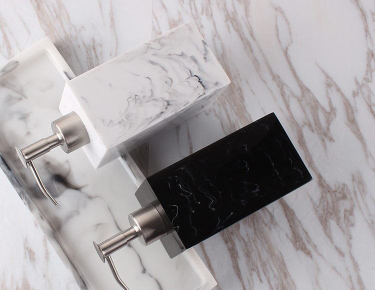Distributeur de savon rectangle - Effet marbre