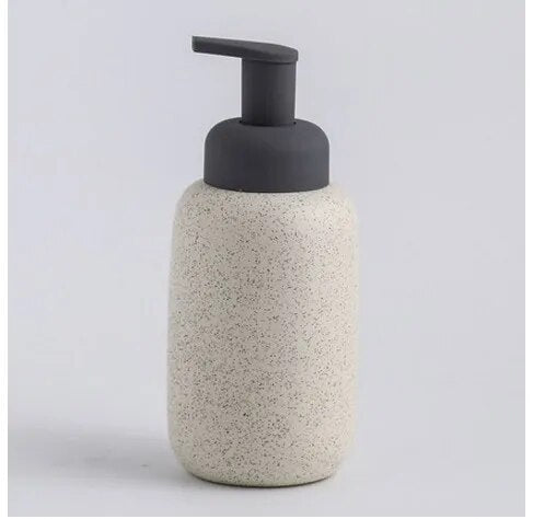 Distributeur de savon céramique bouteille blanc