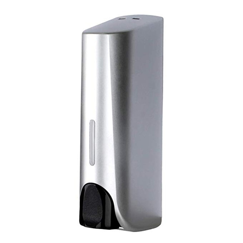 distributeur gel douche mural argenté
