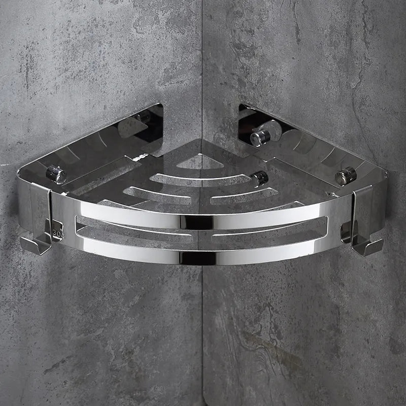 Etagère de douche argent angle