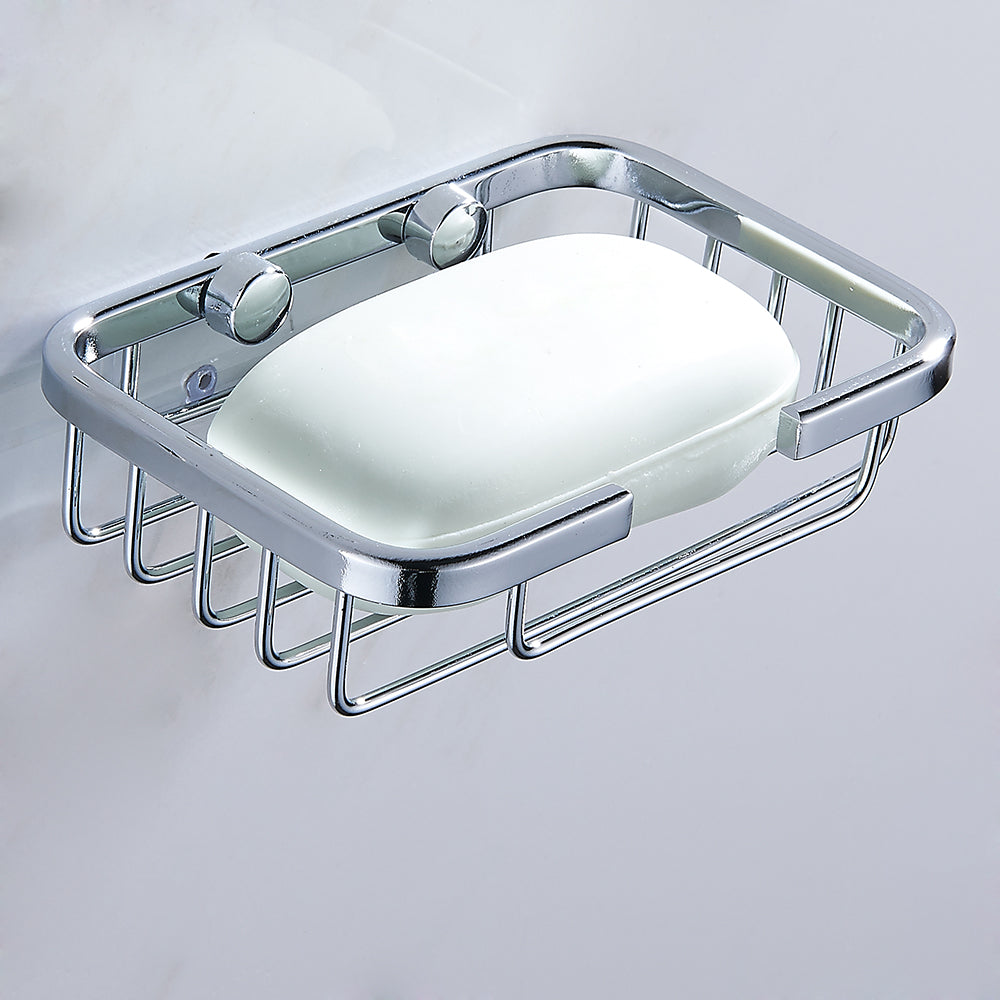 Porte savon douche mural grille inox