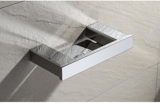 Porte savon mural rectangle chromé
