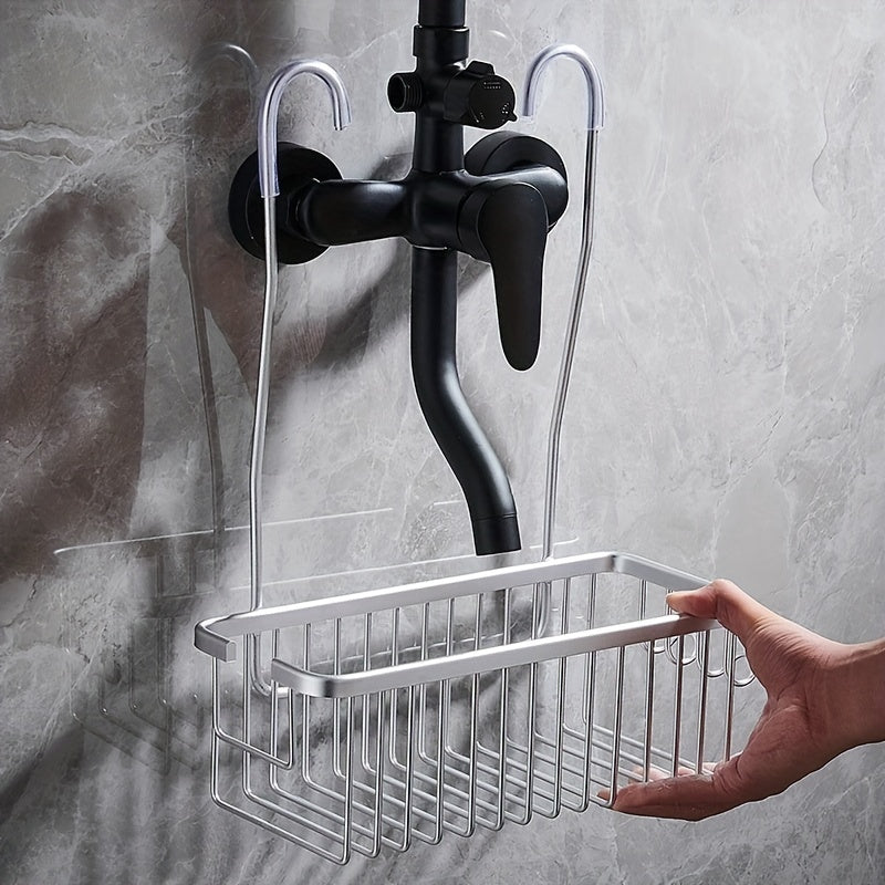 Fixation panier pour barre de douche
