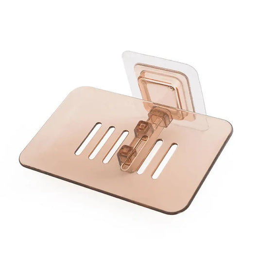 Porte-savon mural rose avec adhésif