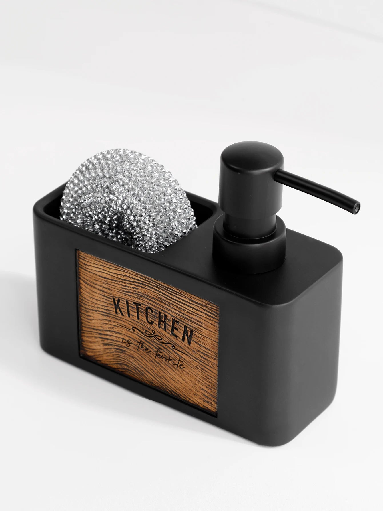 Porte éponge et distributeur de savon noir