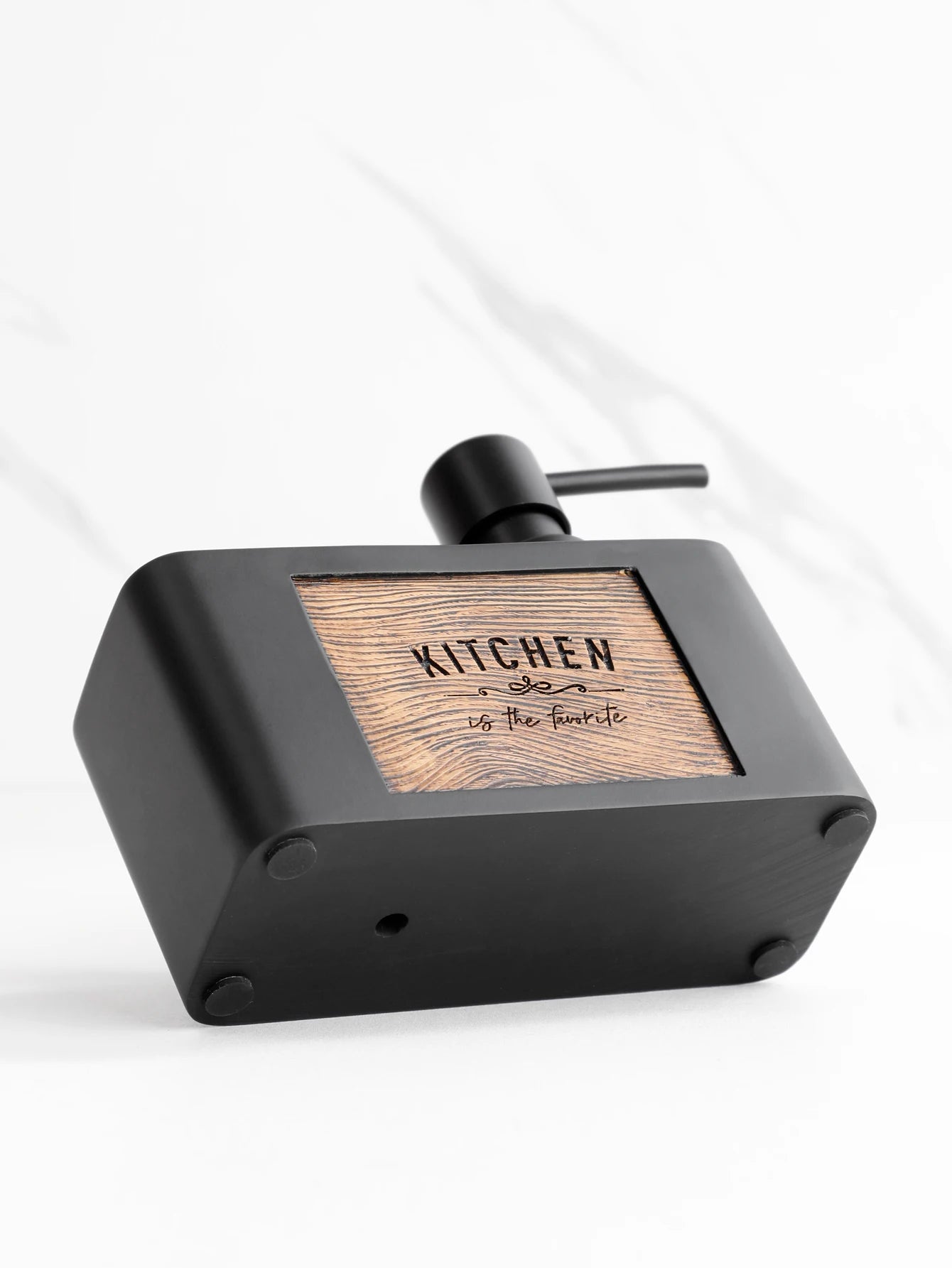 Porte éponge et distributeur de savon noir avec base anti-dérapante