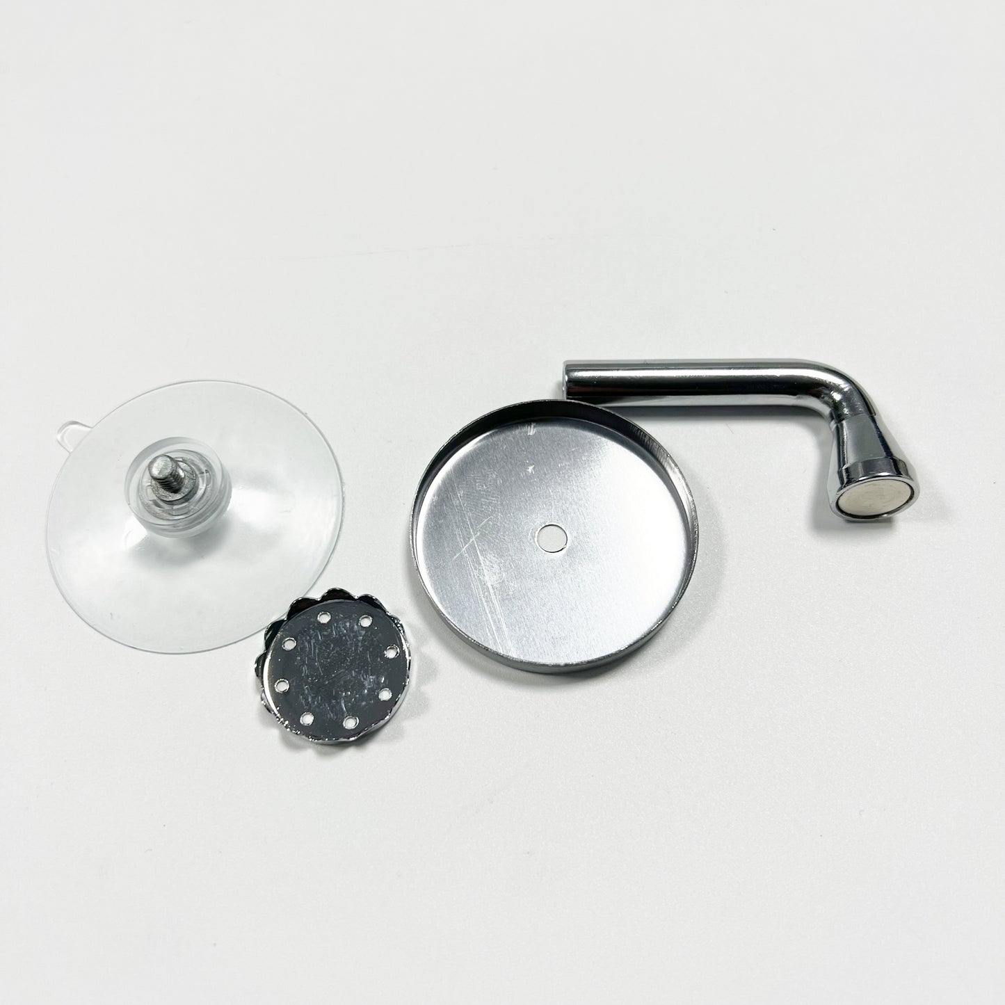 Porte savon aimanté à bras avec ventouse composants