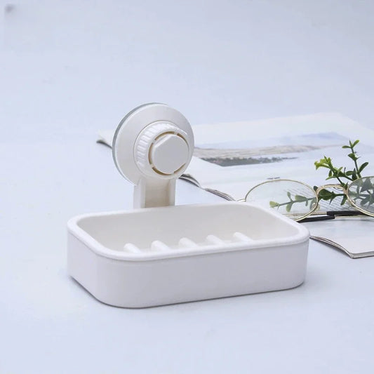 Porte savon de douche avec ventouse blanc