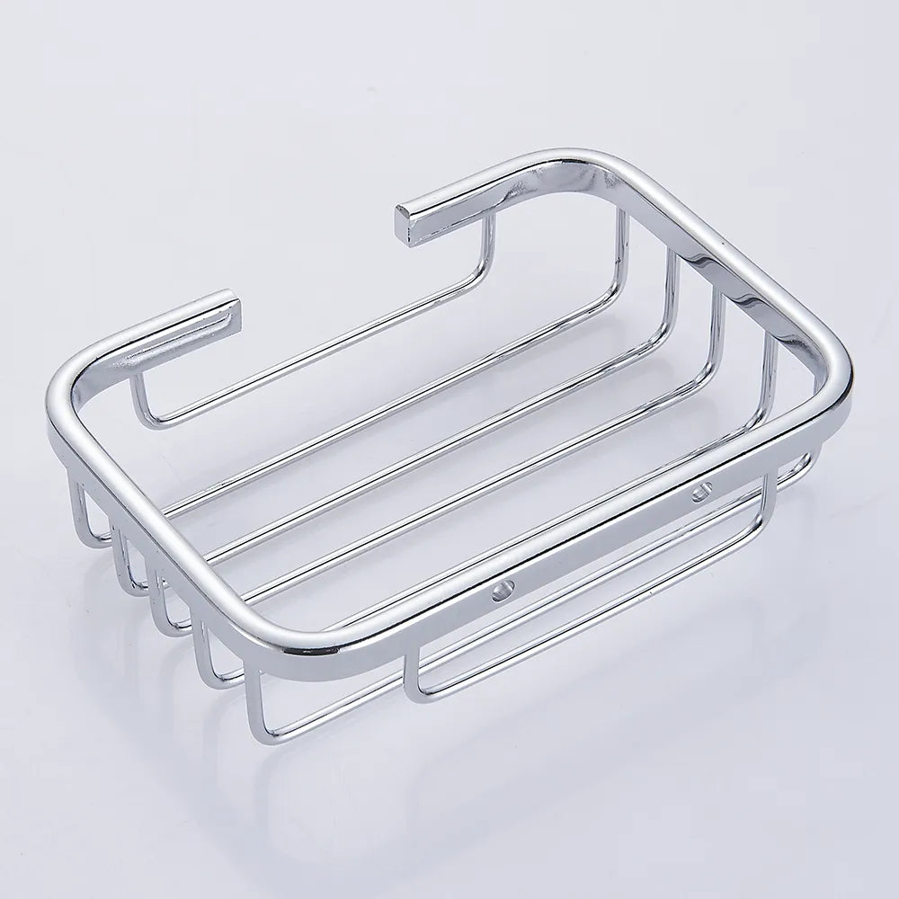 Porte savon douche mural grille inox