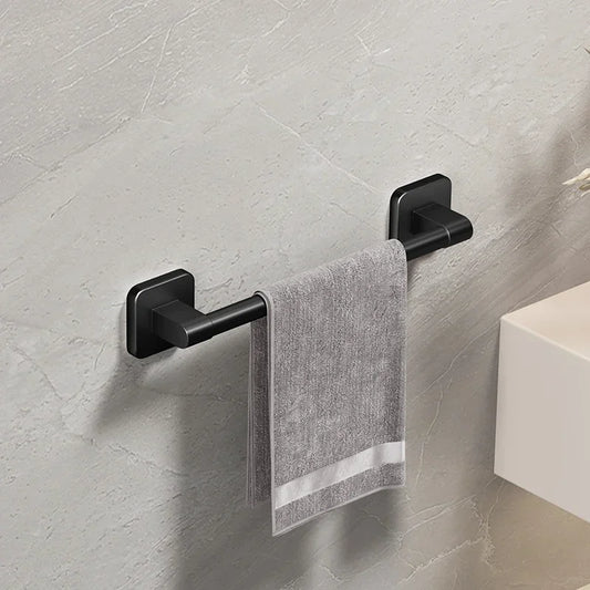porte serviette mural sans percage noir pour salle de bain