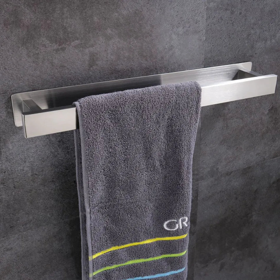 Porte-serviette acier brossé gris moderne contemporain