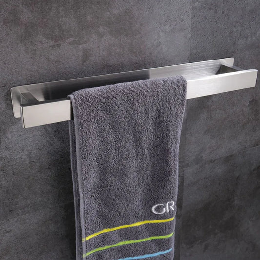 Porte-serviette acier brossé gris moderne contemporain