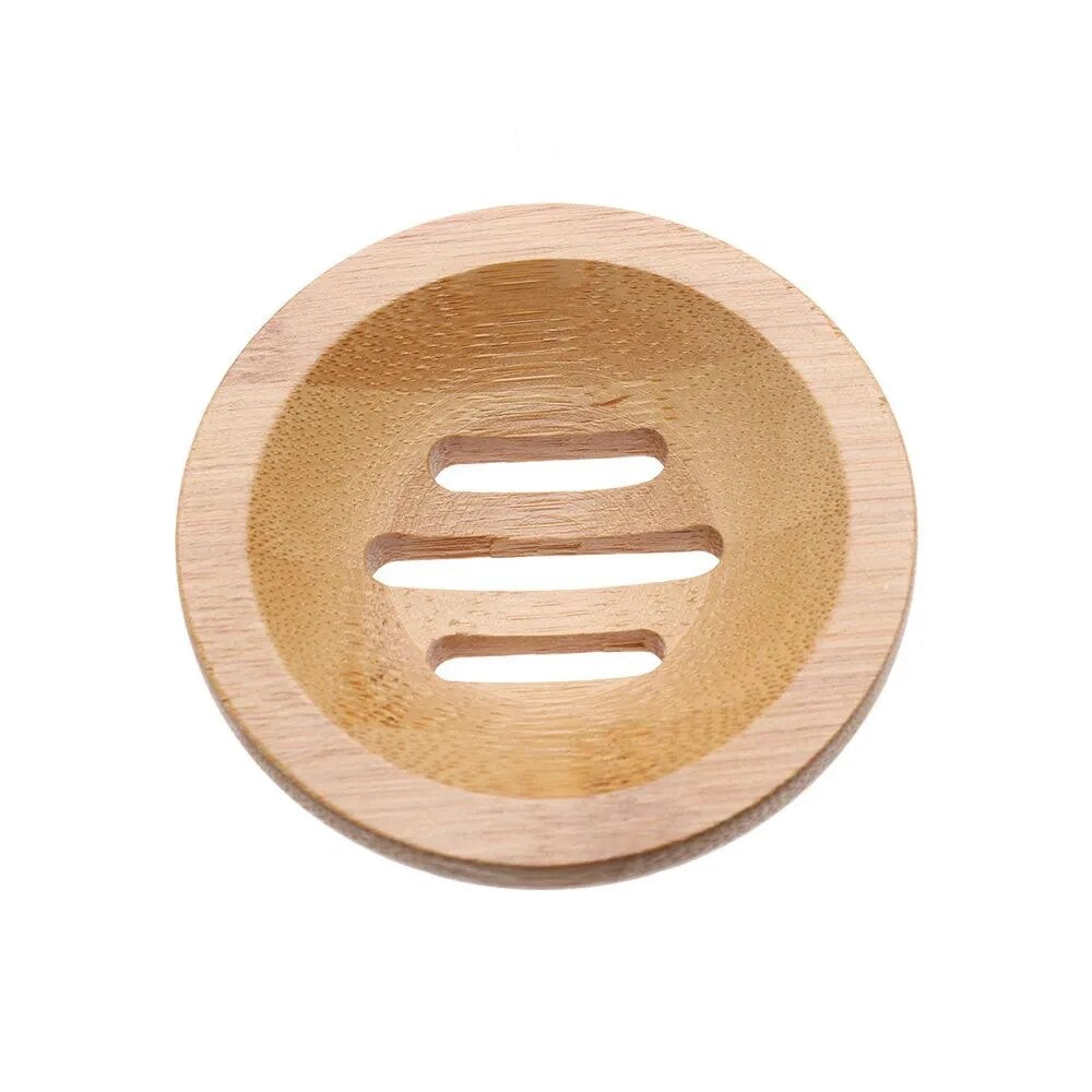 Porte Savon Bambou Rond Antidérapant