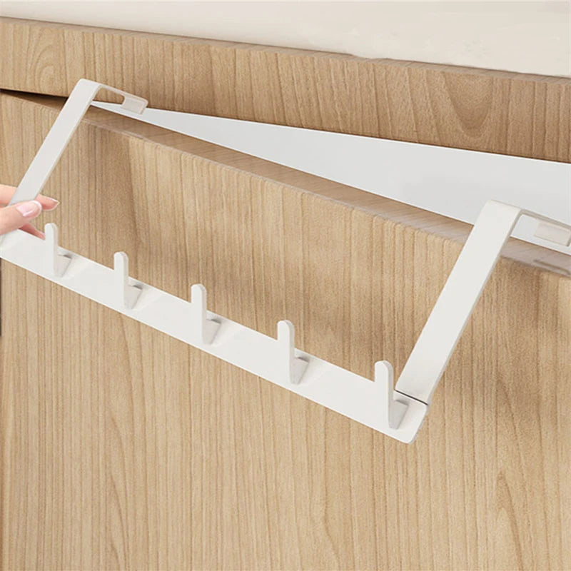 Porte-serviette pour porte salle de bain - 5 crochets