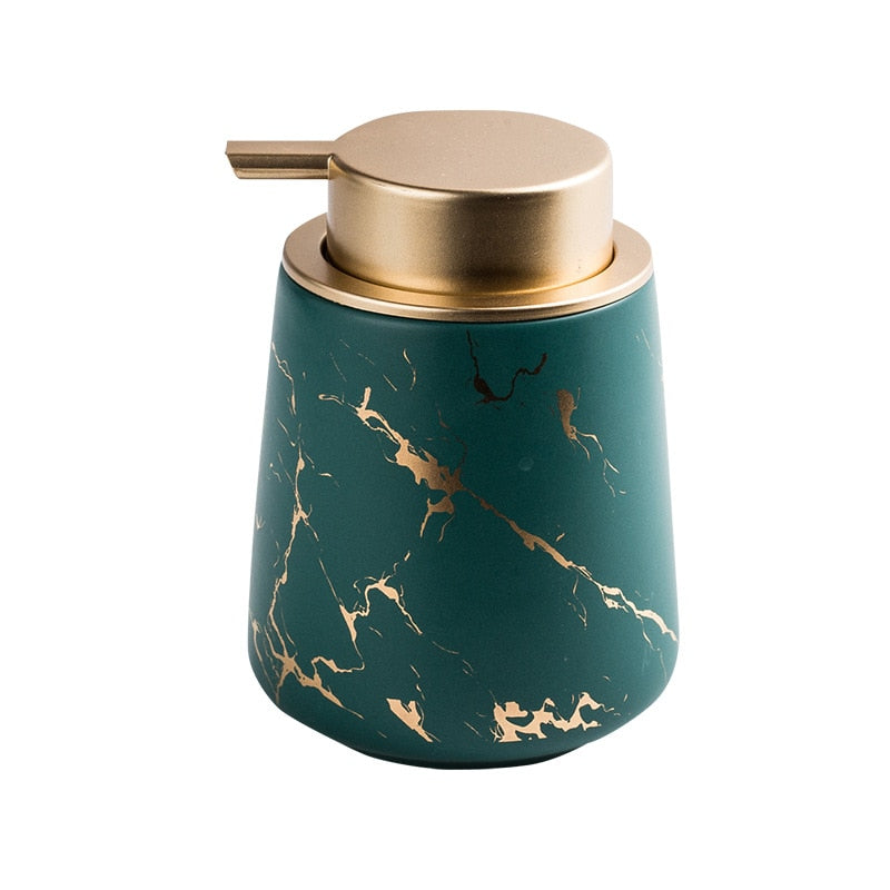 Distributeur de savon design vert or