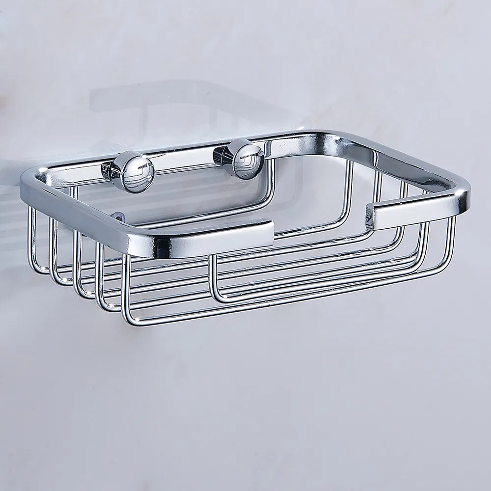 Porte savon douche mural grille inox