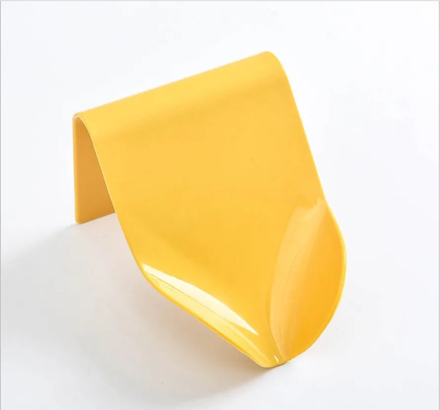 porte savon jaune avec bec écoulement eau