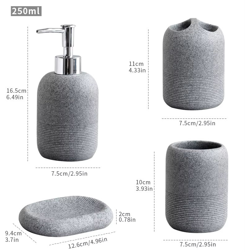 Dimension set salle de bain resine