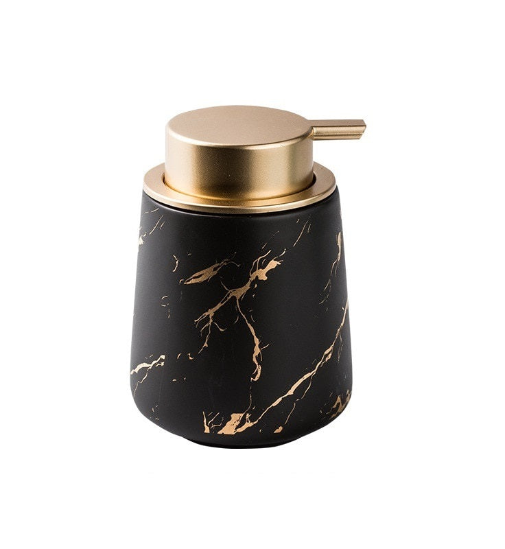 Distributeur de savon design noir or