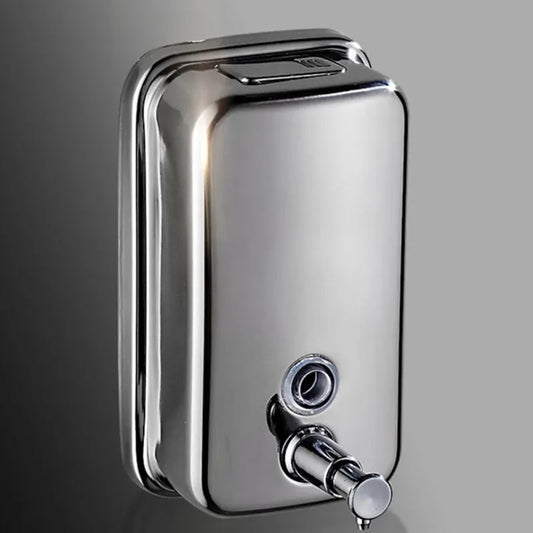 distributeur de savon mural vintage chrome gris