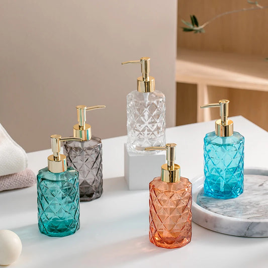 Distributeur de savon en verre transparent