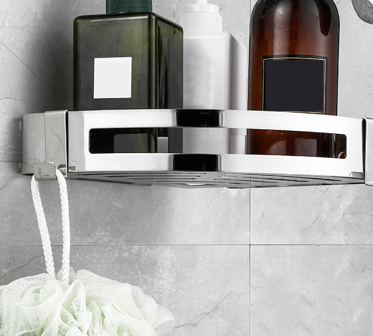 Etagère de douche à angle chromée