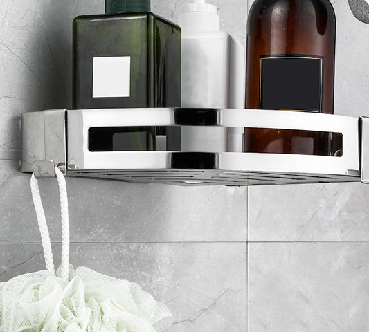 Etagère de douche à angle chromée