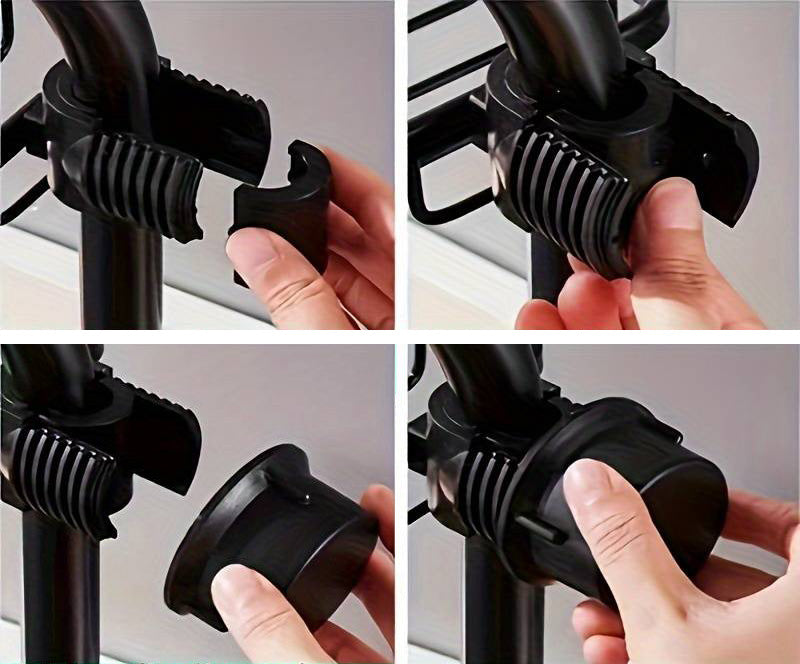 Installation porte savon à la barre de douche ajustable