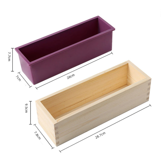 Moule à savon en bois rectangulaire