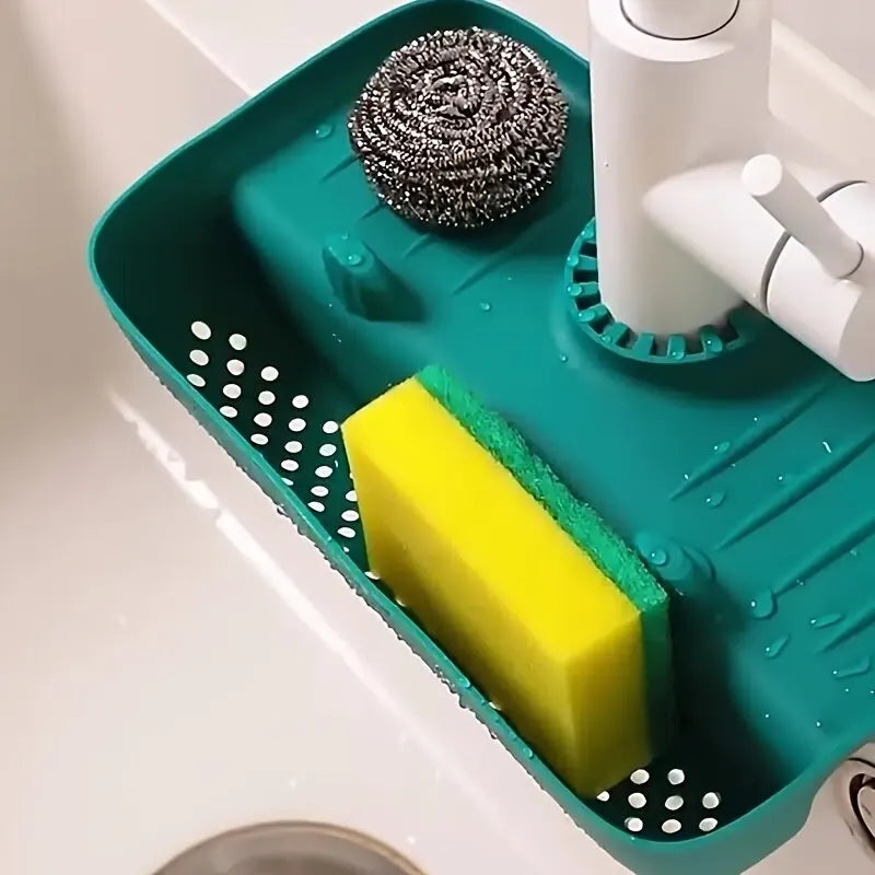 Porte eponge pour évier avec trou d'évacuation pour l'eau