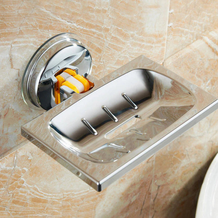 Porte savon mural en inox - Fixation ventouse