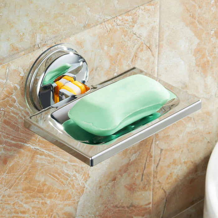 Porte savon mural en inox - Fixation ventouse