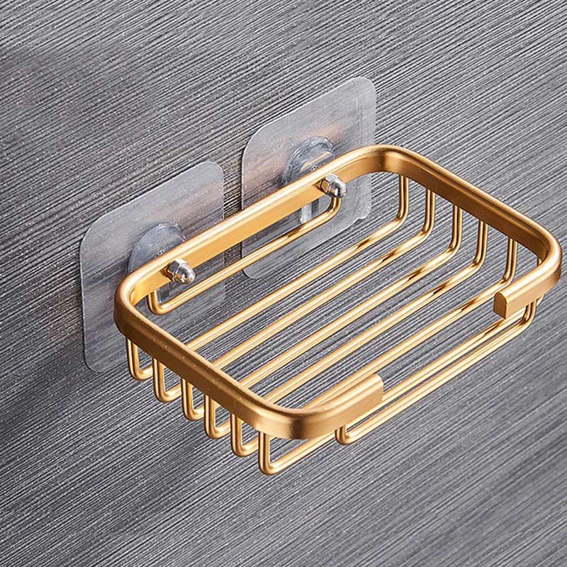 porte savon ventouse or doré