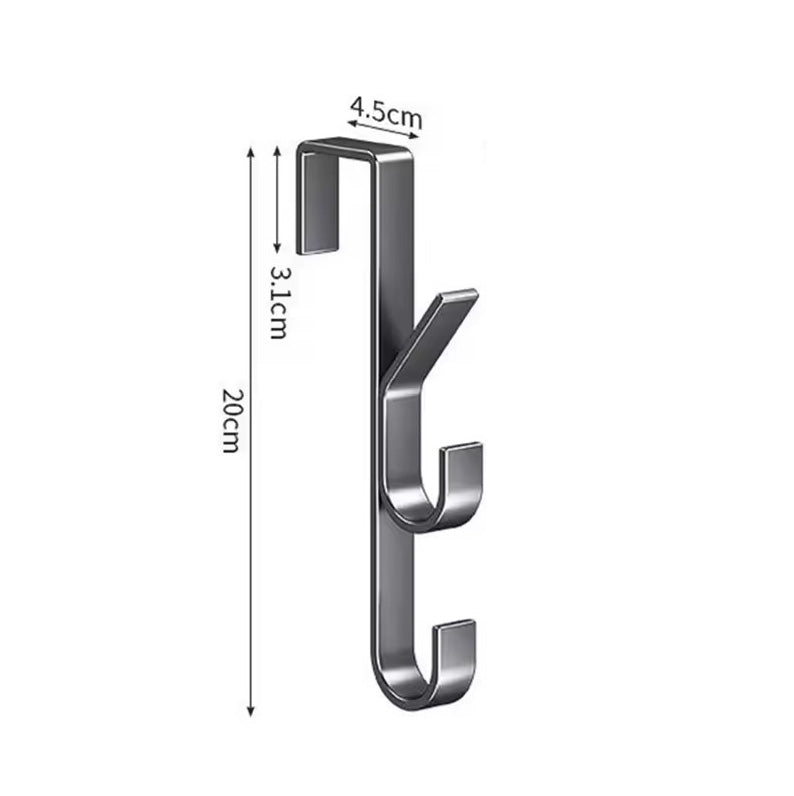 Porte-serviette pour porte salle de bain - 5 crochets