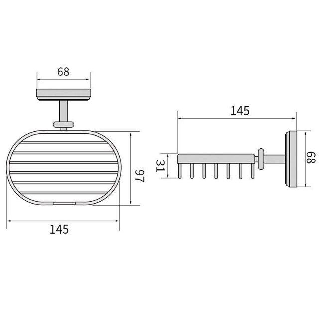 Dimension porte savon cuivre