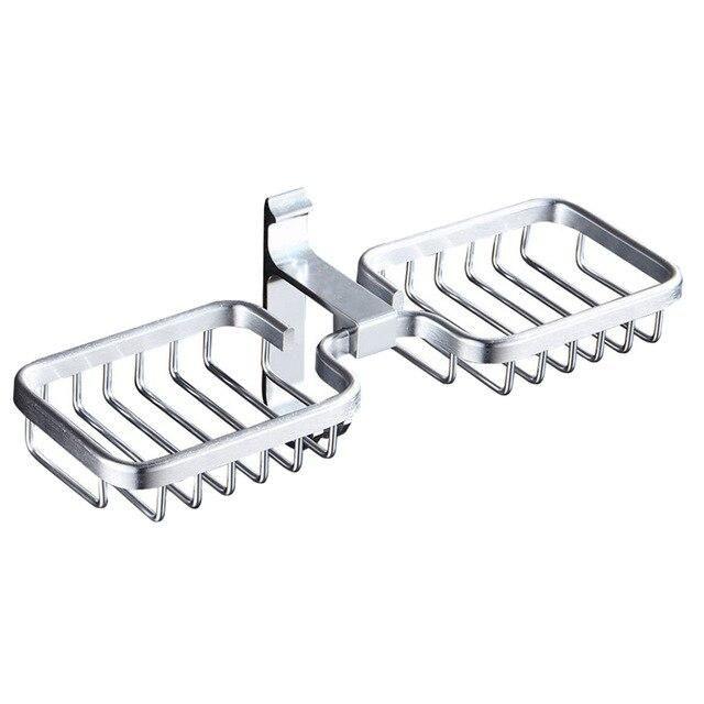 Porte Savon Mural Aluminium Double Support