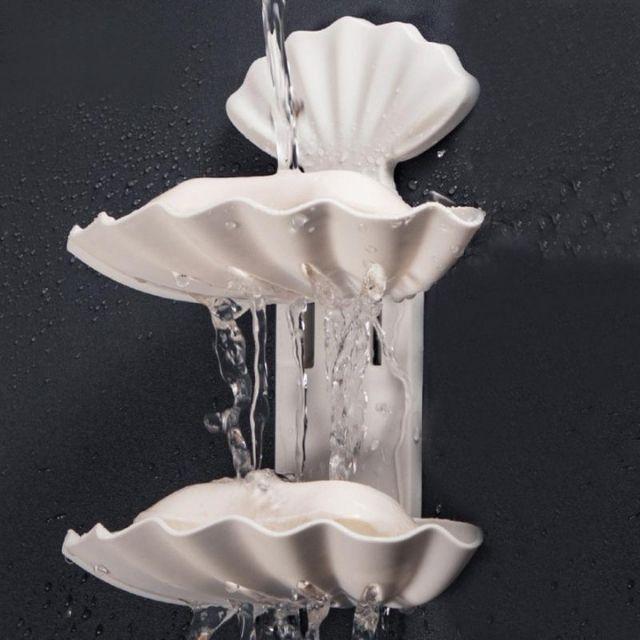 Porte Savon Mural Douche Coquillage