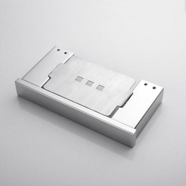 Porte savon rectangle mural inox