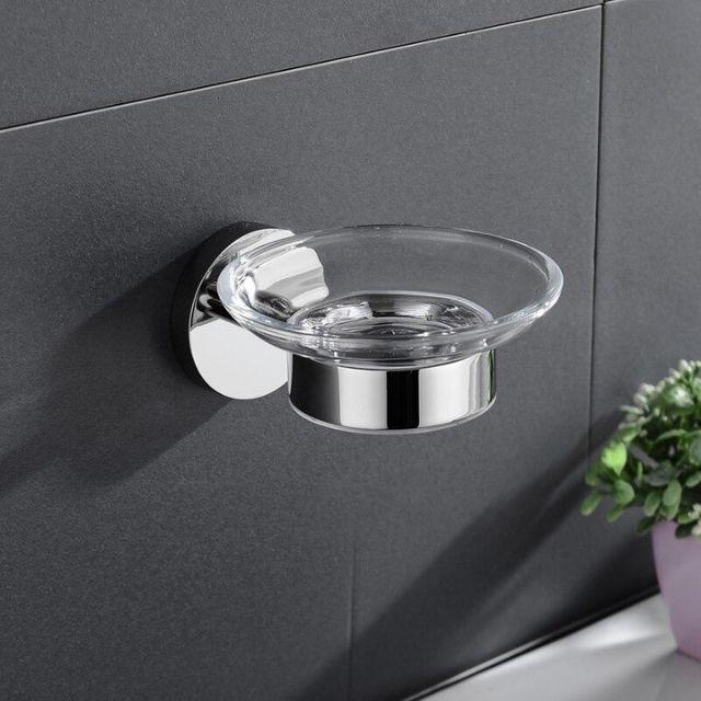 Porte savon rond en verre