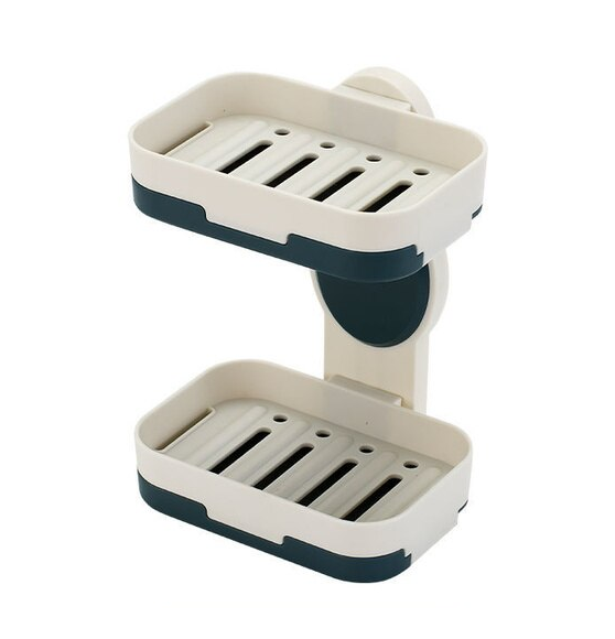 Porte savon mural rotatif avec double support