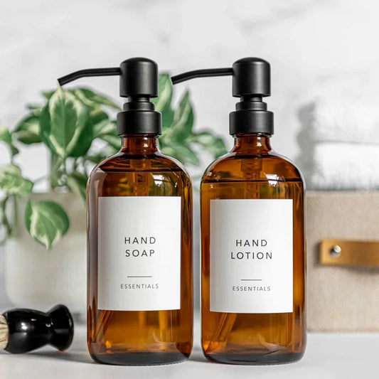 Double distributeur de savon pour les mains avec pompe noire