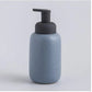 Distributeur de savon céramique bouteille bleue