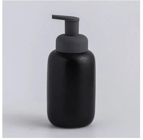 Distributeur de savon céramique bouteille noir