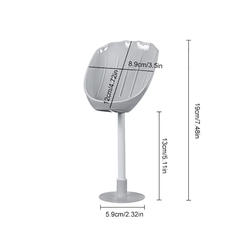 Les dimensions du porte-savon adaptatif en blanc