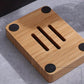 Porte savon en bois pour savon rond fixation