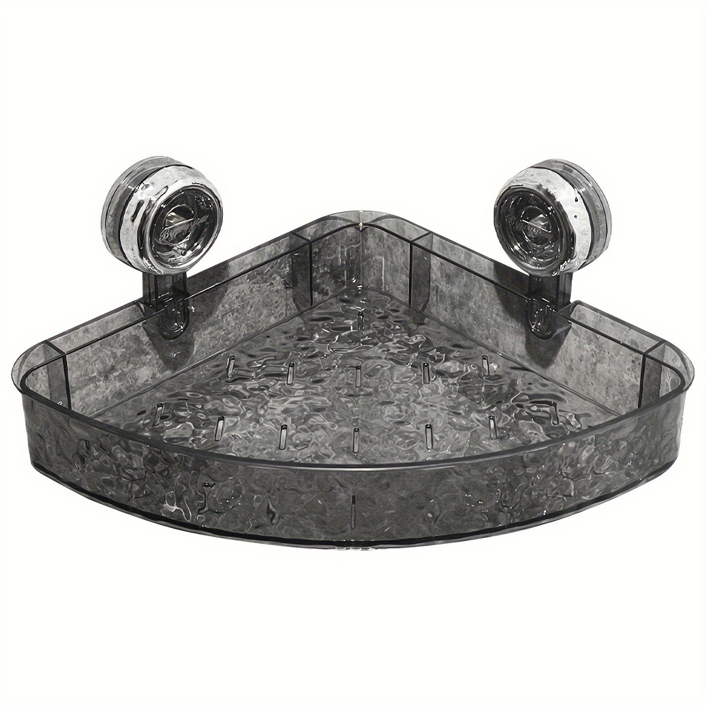 Porte savon ventouse en angle pour douche gris