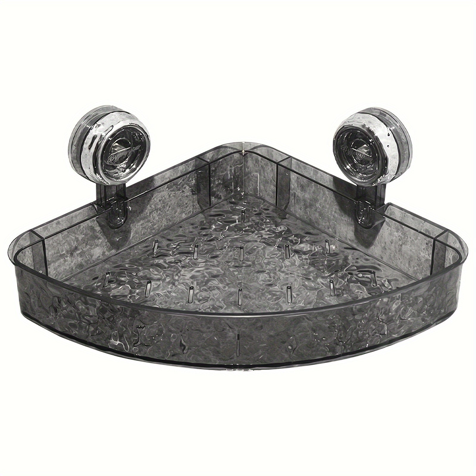 Porte savon ventouse en angle pour douche gris